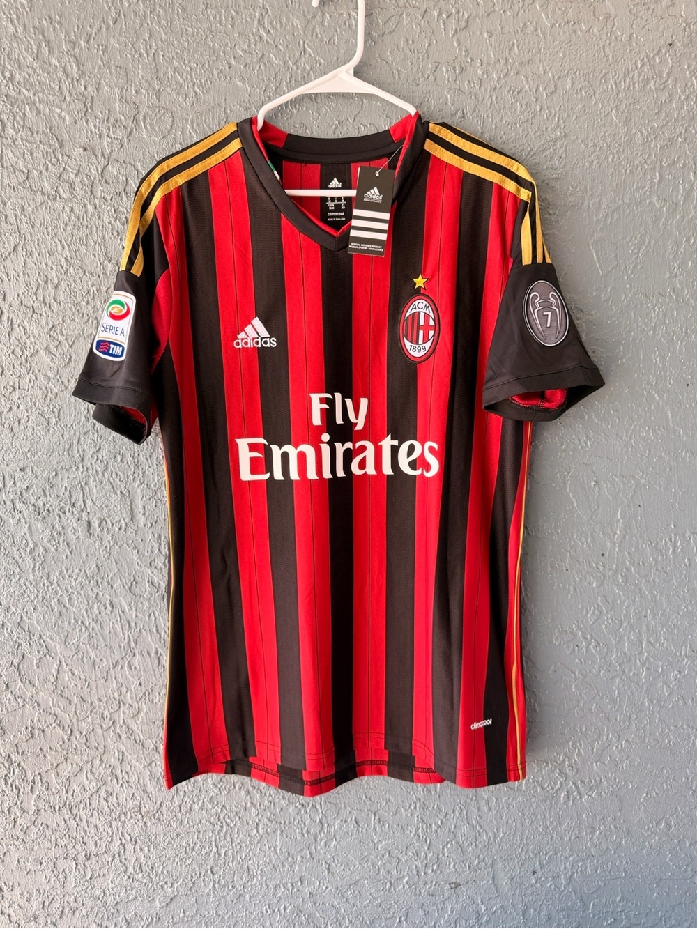 Kaka Milan 2013/14 Red Black Soccer Jersey Men - Picture 2 of 2